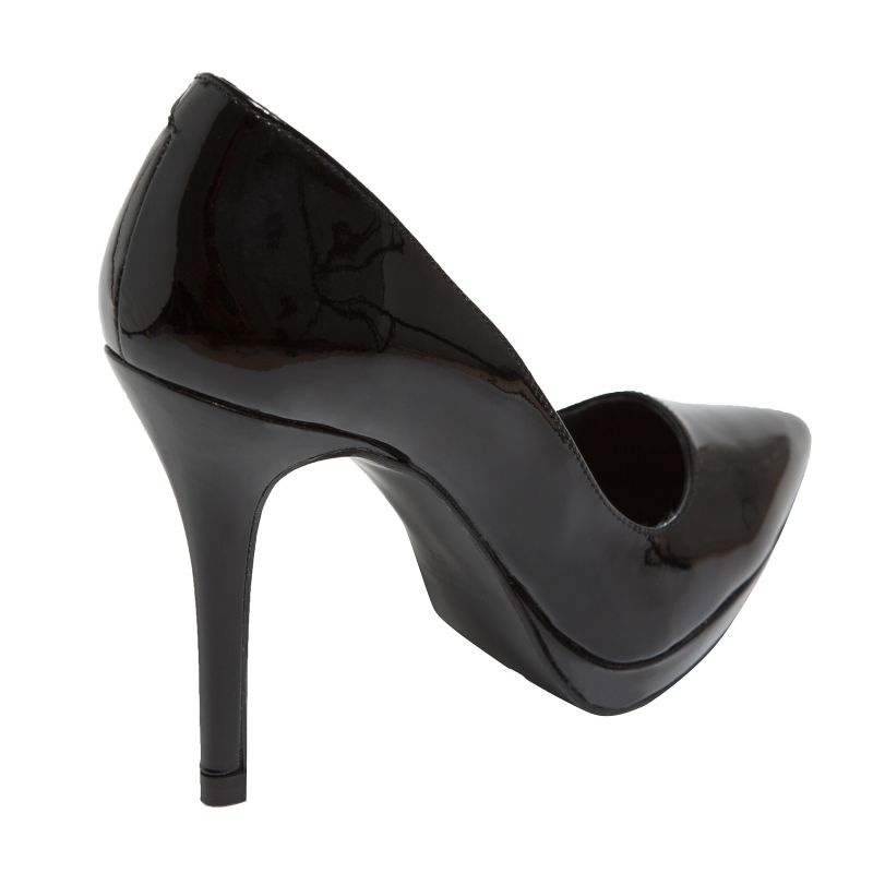 Stilleto zapato de salon de charol gris mas34